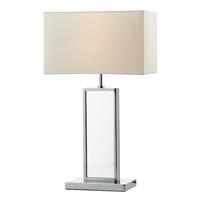 Dar TAB4250 Tablet Mirrored Glass Table Lamp with Shade