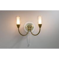 Dar TUG0975 Tugel Antique Brass Wall Light