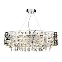 Dar DUC6450 Duchess 6 Light Chime And Crystal Oval Pendant