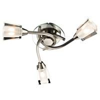 dar aus0346 austin 3 light semi flush light satin chrome