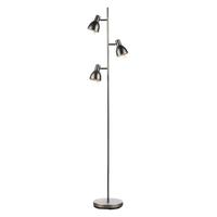 dar osa5561 osaka antique chrome 3 light adjustable heads floor lamp