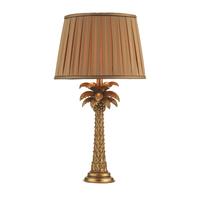 Dar PAL4235/X Palm Hand Cast Gold Table Lamp with Gold Shade