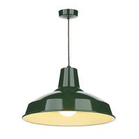 Dar REC0124 Reclamation 1 Light Racing Green Ceiling Pendant