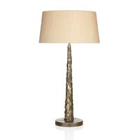 Dar KNU4263 + WAL1601 Knurl Table Lamp with Taupe Shade