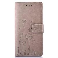 Dandelion Embossed PU Leather Material Leather for Huawei P8 P8 Lite P9 P9 Lite Mate 8