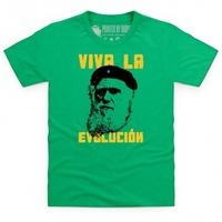 Darwin Viva La Evolucion Kid\'s T Shirt