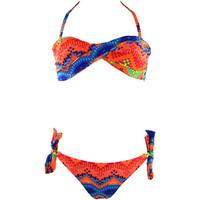 Dag Adom 2-Pieces Tetris Multicolored Girls Bandeau Swimsuit girls\'s Bikinis in Multicolour