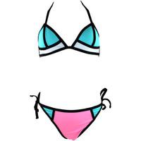 dag adom 2 pieces neon turquoise children triangle swimsuit girlss bik ...