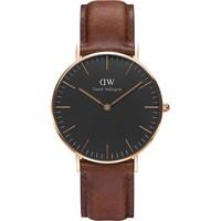 DANIEL WELLINGTON Unisex Classic Black St Mawes 36mm Watch