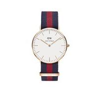 Daniel Wellington Classic Oxford Lady blue and red NATO strap watch