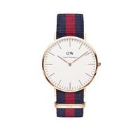 Daniel Wellington Classic Oxford men\'s rose gold-plated and NATO strap watch