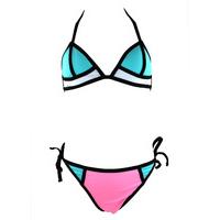 Dag Adom 2-Pieces Neon Turquoise Children Triangle Swimsuit