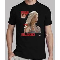 daenerys: fire and blood! (boy and girl t)