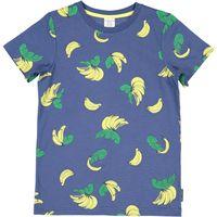 Dark Banana Print Kids T-shirt - Blue quality kids boys girls