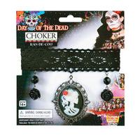 Day Of The Dead Skull Choker