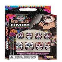 day of the dead fake nails set