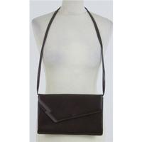 dark brown across body leather bag