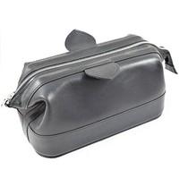Daines and Hathaway Small Black Leather Wash Bag