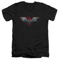 Dark Knight Rises - Split & Crack Logo V-Neck