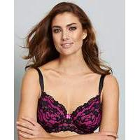 Daisy Lace Full Cup Black/Pink Bra