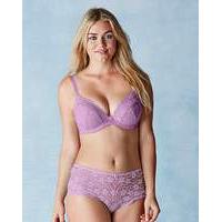 Daisy Lace Padded Plunge Lilac Bra