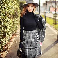 dabuwawa womens a line houndstooth skirtsgoing out casualdaily work vi ...