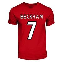 david beckham manchester united hero t shirt red