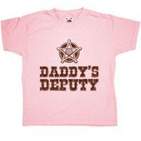dad and kid combo t shirt daddys deputy