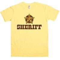 dad and kid combo t shirt sheriff