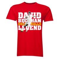 David Beckham England Legend T-Shirt (Red) - Kids