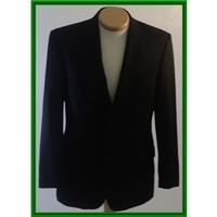 Daniel Hechter - Size: L - Black with self coloured pinstripe - Jacket