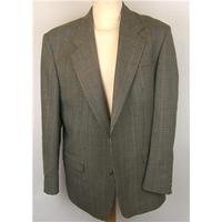 Daks Pure Wool Brown Chequered Single Lapel Jacket