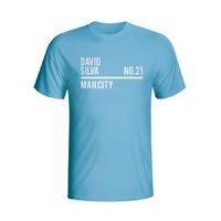 david silva man city squad t shirt sky kids