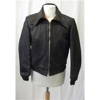 dandy size m brown leather jacket