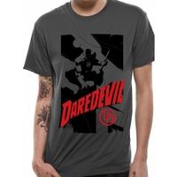 daredevil silhouette mens x large t shirt grey