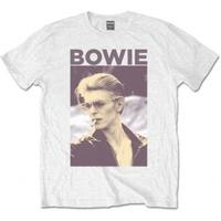 David Bowie Smoking Mens White T Shirt: X-Large