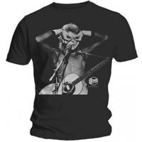 David Bowie Acoustics Mens Black T Shirt: X-Large