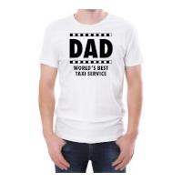 Dad World\'s Best Taxi Service Men\'s White T-Shirt - XXL