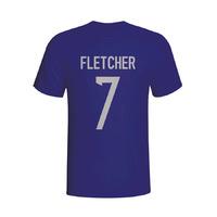 darren fletcher scotland hero t shirt navy kids