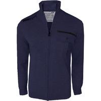 davey zip up knitted cardigan in dark navy dissident