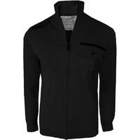 davey zip up knitted cardigan in black dissident