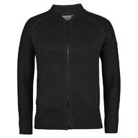 Dax Wool Blend Bomber Style Cardigan in Black  Dissident
