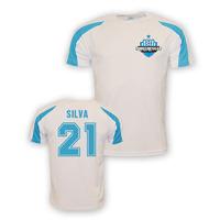 david silva man city sports training jersey white kids