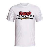 david beckham comic book t shirt white kids