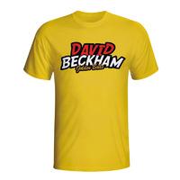 david beckham comic book t shirt yellow kids