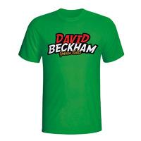 david beckham comic book t shirt green kids
