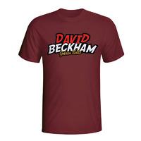 david beckham comic book t shirt maroon kids