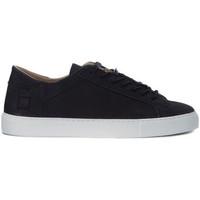 date date newman black leather sneaker mens trainers in black