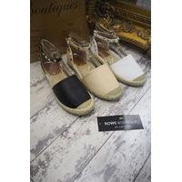 Davina leatherette studded espadrilles