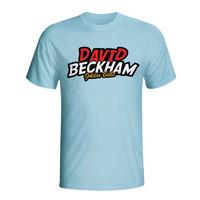 david beckham comic book t shirt sky blue